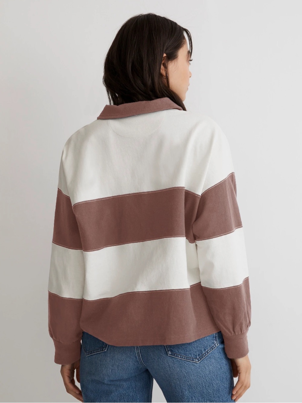 Madewell Striped Rugby Polo Shirt - Picture 3 of 11